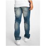 Hellblaue Bestickte ROCAWEAR Jeans mit Stickerei aus Baumwolle für Herren Weite 33, Länge 34 