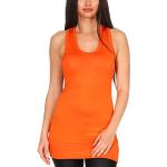 Reduzierte Orange Unifarbene Jela London U-Ausschnitt Rückenfreie Tops für Damen Einheitsgröße für den für den Sommer 