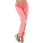 Hellrote Vintage Jela London Slim Fit Jeans aus Denim enganliegend für Damen Größe S 