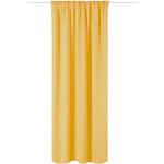 Senfgelbe Moderne Gardinen mit Kräuselband aus Polyester blickdicht 2-teilig 