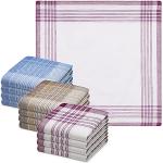 Bunte Elegante Stofftaschentücher aus Baumwolle maschinenwaschbar für Herren 12-teilig 