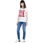 Reduzierte Weiße Sexy T-Shirts für Damen Größe S 