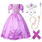 Lila Rapunzel – Neu verföhnt Rapunzel Maxi Prinzessin-Kostüme für Kinder Größe 110 