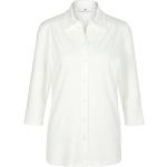 Weiße 3/4-ärmelige Peter Hahn Jerseyshirts mit Vogel-Motiv aus Jersey maschinenwaschbar für Damen Größe L 