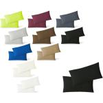 Schwarze Unifarbene Kissenbezüge & Kissenhüllen mit Reißverschluss aus Jersey maschinenwaschbar 40x80 2-teilig 