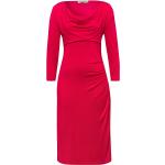 Rote 3/4-ärmelige UTA RAASCH Wasserfall-Ausschnitt Jerseykleider aus Jersey maschinenwaschbar für Damen Größe L 
