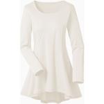 Reduzierte Weiße Waschbär Bio Nachhaltige Tunika-Blusen aus Jersey für Damen Große Größen 