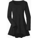 Schwarze Waschbär Bio Nachhaltige Tunika-Blusen aus Jersey für Damen Größe XS Große Größen für den für den Sommer 