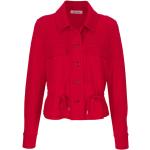 Reduzierte Rote Unifarbene Casual Alba Moda Damenblazer mit Knopf aus Jersey Größe XS 