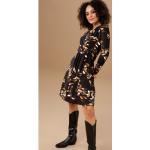 Ockerfarbene Langärmelige ANISTON Wickelkleider aus Jersey für Damen Größe XS 