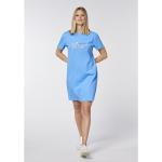Reduzierte Blaue Blumenmuster Oklahoma Nachhaltige Shirtkleider mit Knopf aus Jersey für Damen Größe XL für den für den Sommer 