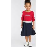 Marineblaue Kangaroos Gemusterte Kinderkleider mit Glitzer aus Jersey für Mädchen Größe 146 
