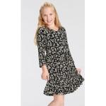 Schwarze Blumenmuster Kidsworld Gemusterte Kinderkleider aus Jersey für Mädchen Größe 170 