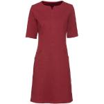 Rote Elegante Waschbär Bio Nachhaltige Taillierte Kleider aus Jersey für Damen Größe L 