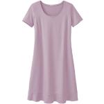 Pastelllilane Waschbär Bio Nachhaltige Jerseykleider mit Volants aus Jersey für Damen Größe L 