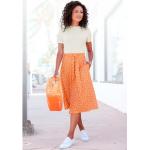 Cremefarbene Vivance Midi Shirtkleider aus Jersey für Damen Größe XS für den für den Sommer 