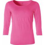 Rosa 3/4-ärmelige Jette Joop Basic Rundhals-Ausschnitt T-Shirts für Damen 