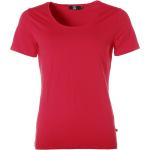Rote Kurzärmelige Jette Joop Basic Rundhals-Ausschnitt T-Shirts aus Polyamid für Damen 