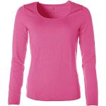 Rosa Langärmelige Jette Joop Basic Rundhals-Ausschnitt T-Shirts für Damen Größe M 