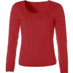Rote Langärmelige Jette Joop Basic Rundhals-Ausschnitt T-Shirts für Damen Größe M 