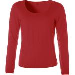Rote Langärmelige Jette Joop Basic Rundhals-Ausschnitt T-Shirts für Damen 