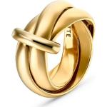 Reduzierte Gelbe Jette Joop Vergoldete Ringe poliert aus Silber für Damen Größe 57 