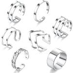 Reduzierte Silberne Knuckle Ringe aus Edelstahl für Damen zum Vatertag 