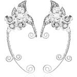 Reduzierte Silberne Perlenohrringe mit Elfenmotiv aus Latex für Damen zum Vatertag 