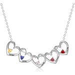 Silberne Herzketten personalisiert für Damen zum Muttertag 