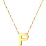 Goldene Minimalistische JewelryWE Buchstabenketten aus Edelstahl für Herren zum Muttertag 