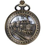 Retro Quarz Vintage Uhren & Antike Uhren mit Eisenbahn-Motiv mit Analog-Zifferblatt für Herren 