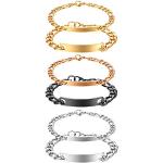 Nickelfreie JewelryWE Partnerarmbänder aus Stahl personalisiert zum Valentinstag 
