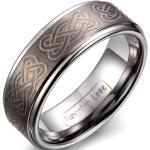 Silberne JewelryWE Keltische Ringe graviert für Herren Größe 65 zur Hochzeit 