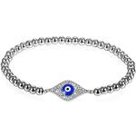 Silberne Elegante JewelryWE Bettelarmbänder & Sammelarmbänder mit Zirkonia für Damen 