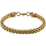 Nickelfreie Goldene JewelryWE Königsarmbänder & Königsketten Armbänder poliert aus Stahl für Herren 