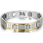 Reduzierte JewelryWE Magnetarmbänder aus Stahl für Herren 