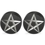 Sterne JewelryWE Runde Magnet-Ohrringe aus Edelstahl für Herren 