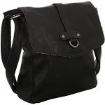 Schwarze Überschlagtaschen mit Reißverschluss für Damen klein 