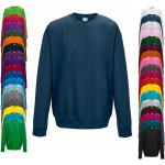 Royalblaue Just Hoods Rundhals-Ausschnitt Herrensweatshirts aus Baumwolle Größe 3 XL 