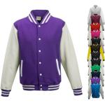 Pinke Gestreifte College Jacken für Kinder & Baseball Jacken für Kinder aus Baumwolle 