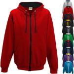 Rote Just Hoods Zip Hoodies & Sweatjacken aus Baumwolle mit Kapuze für Damen Größe M 