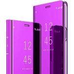 Lila Elegante Samsung Galaxy S21 Ultra 5G Hüllen Art: Flip Cases mit Bildern mit Spiegel 