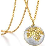 Silberne Goldketten mit Anhänger vergoldet aus Kristall mit Zirkonia handgemacht für Herren 