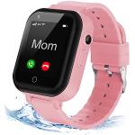 Reduzierte Rosa Wasserdichte Smartwatches mit Touchscreen-Zifferblatt mit GPS mit LTE für Kinder 