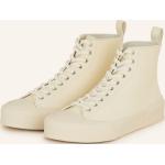 Reduzierte Beige JIL SANDER Jil High Top Sneaker & Sneaker Boots aus Glattleder für Damen Größe 39 