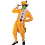 Jim Carey The Mask Herren Bösartiger Superheld Gelber Anzug Halloween Filmkostüm