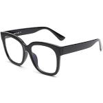 Reduzierte Schwarze Quadratische Brillenfassungen für Damen 