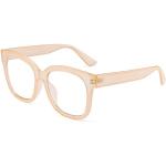 Aprikose Quadratische Brillenfassungen für Damen 