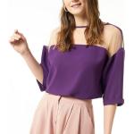Violette Jimmy Sanders Transparente Blusen & durchsichtige Blusen durchsichtig aus Jersey für Damen Größe L 