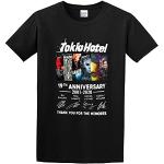 JinQi Tokio Hotel 19Th Anniversary 2001-2020 Thank You for The Memories 100% Cotton Tshirts Men Medium